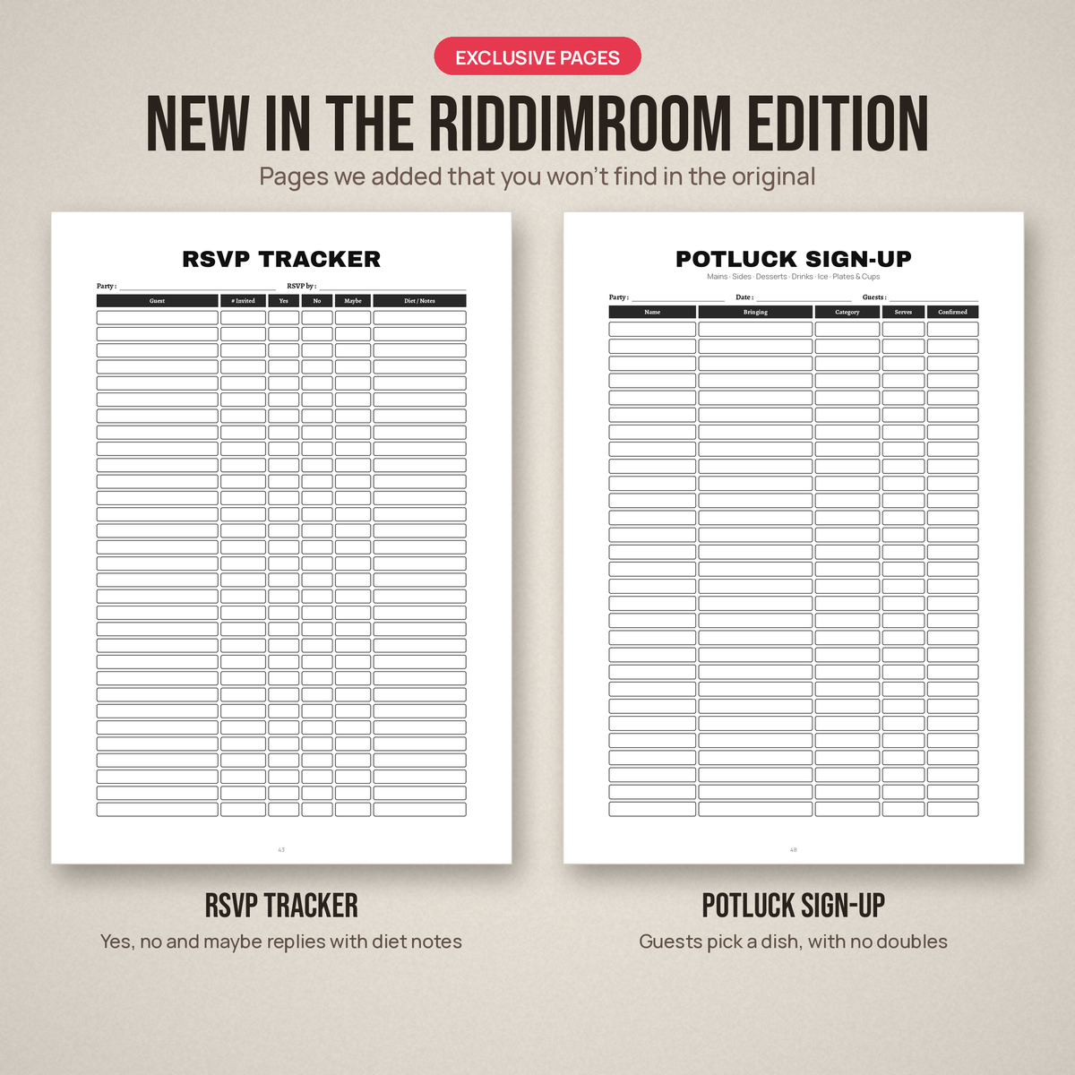 Exclusive pages added in the RiddimRoom edition