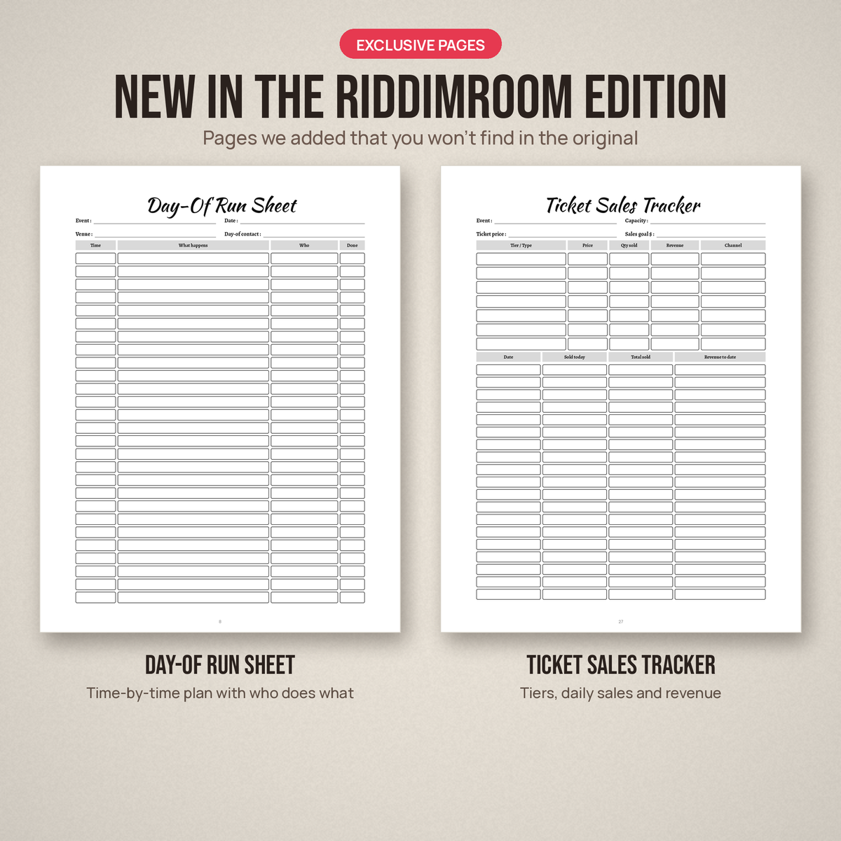 Exclusive pages added in the RiddimRoom edition