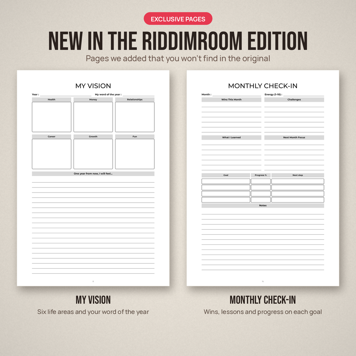 Exclusive pages added in the RiddimRoom edition