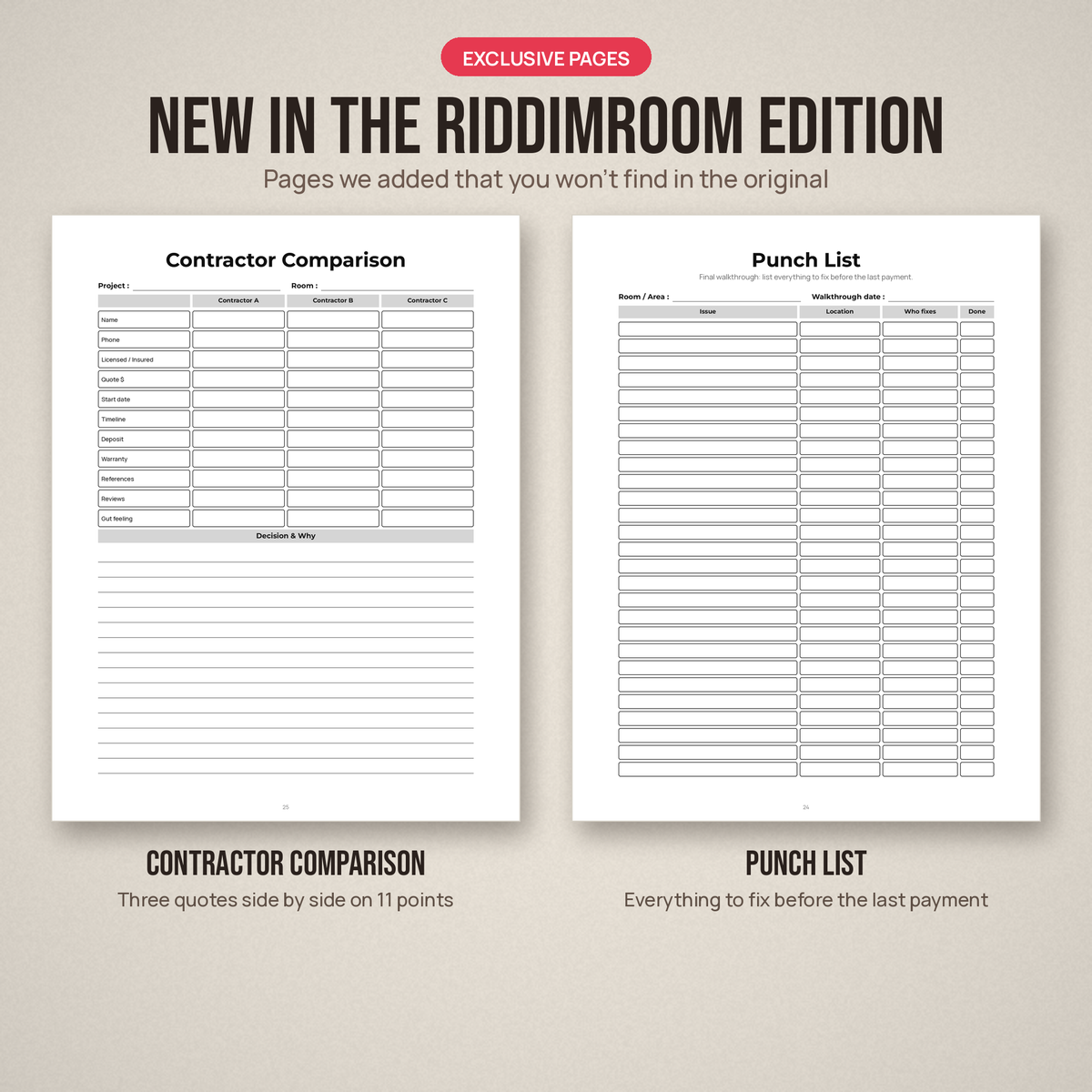 Exclusive pages added in the RiddimRoom edition