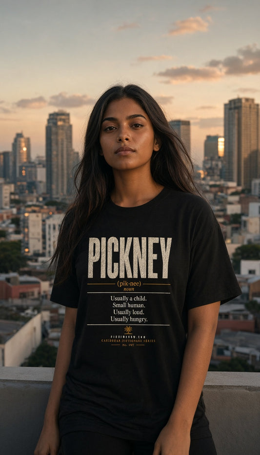 Pickney T-Shirt — T-shirt mockup worn by a model in a cinematic urban setting