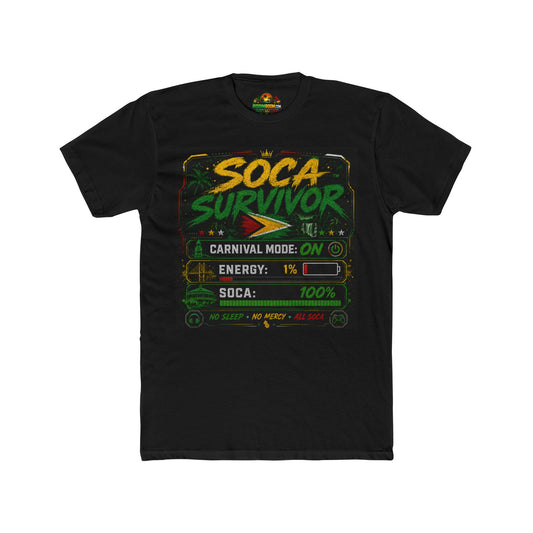Soca Survivor Guyana - RiddimRoom solid black Caribbean culture t-shirt