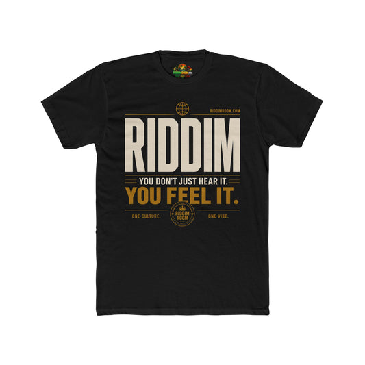 Riddim You Just Dont Hear It - RiddimRoom solid black Caribbean culture t-shirt