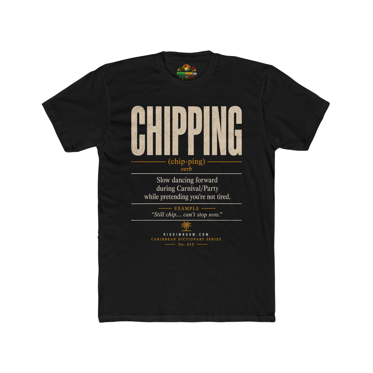 Chipping T-Shirt - RiddimRoom solid black Caribbean culture t-shirt
