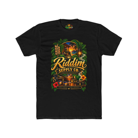420 Riddim Supply Co. - RiddimRoom solid black Caribbean culture t-shirt