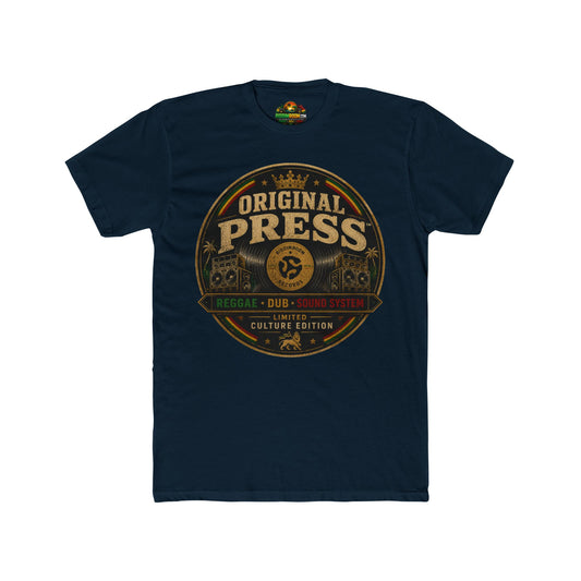 Original Press Reggae Dub Soundsystem - RiddimRoom solid black Caribbean culture t-shirt