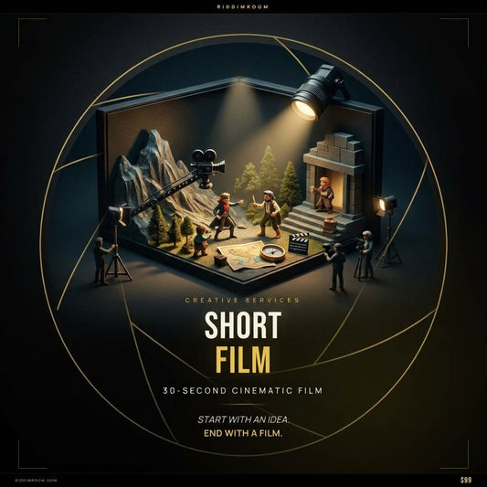 RiddimRoom Short Film – 30-second cinematic short film service, $99