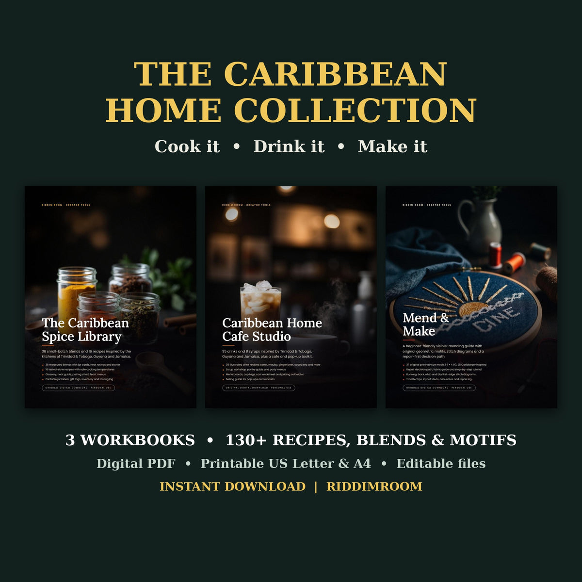 The Caribbean Home Collection | Spice Library + Home Cafe Studio + Mend & Make | RiddimRoom