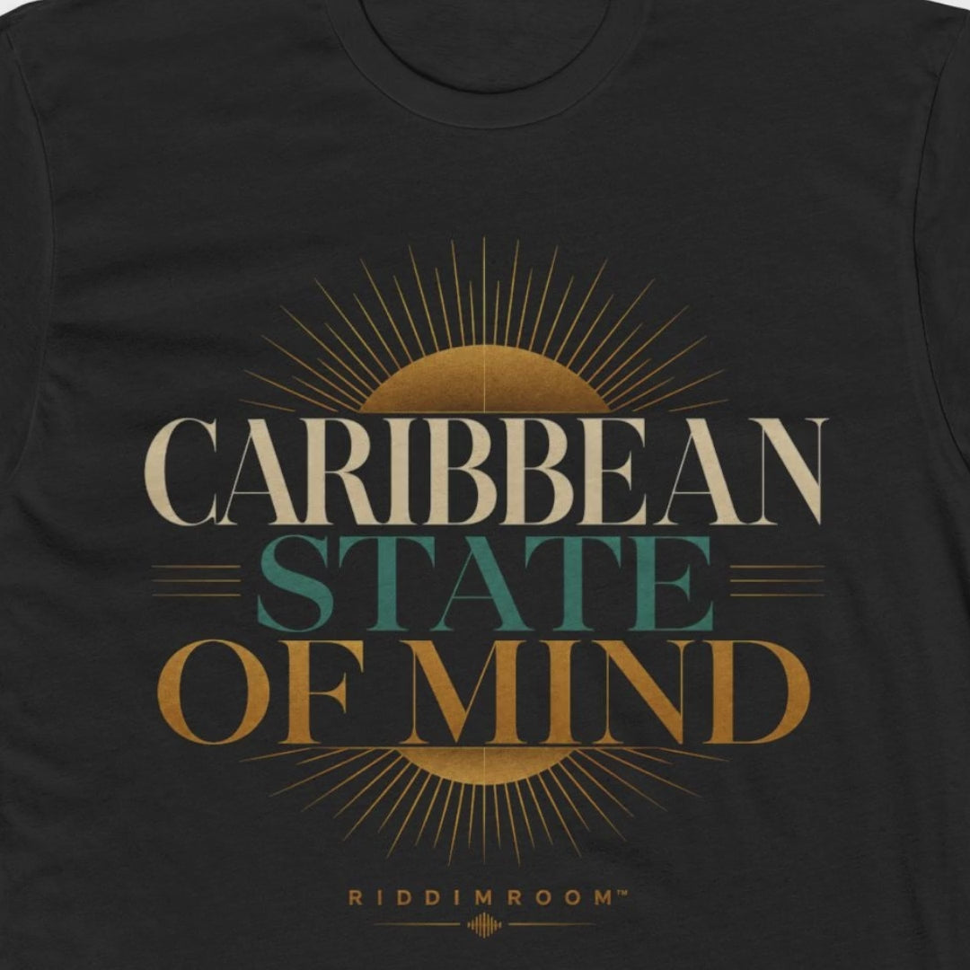 Caribbean State of Mind tee — 12-second product video, Island Premium, RiddimRoom